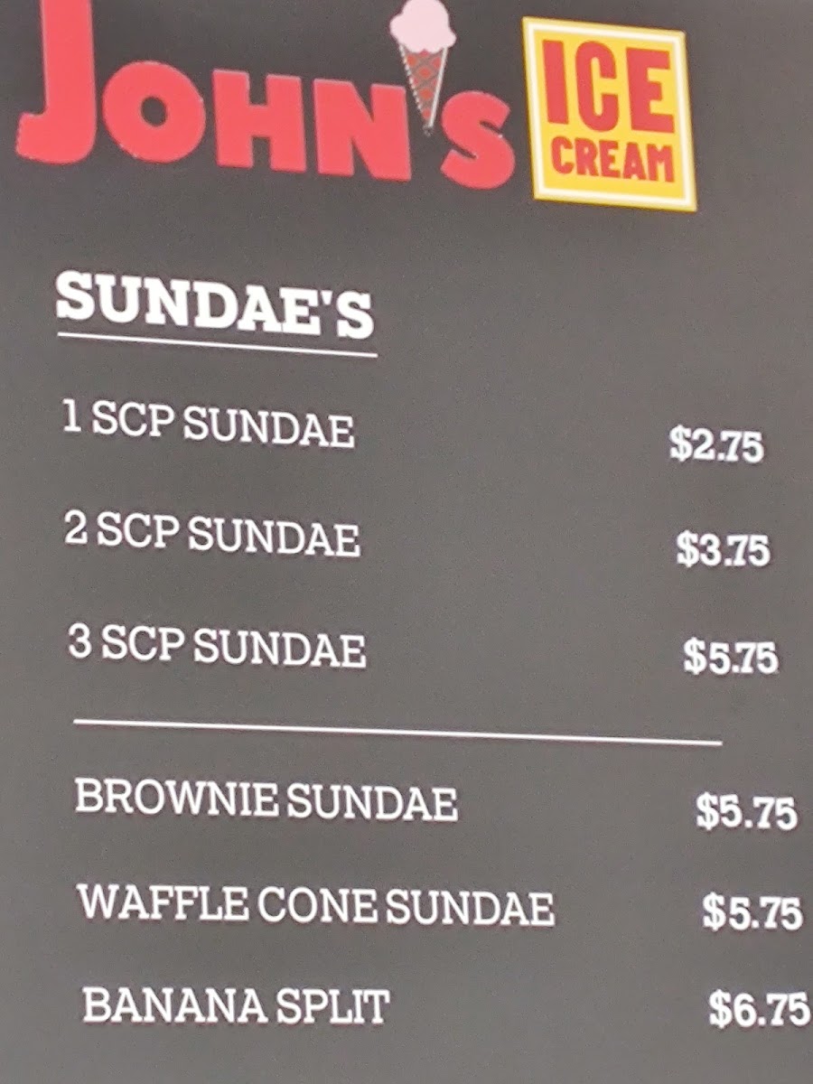 John's Ice Cream Menu - Image 6